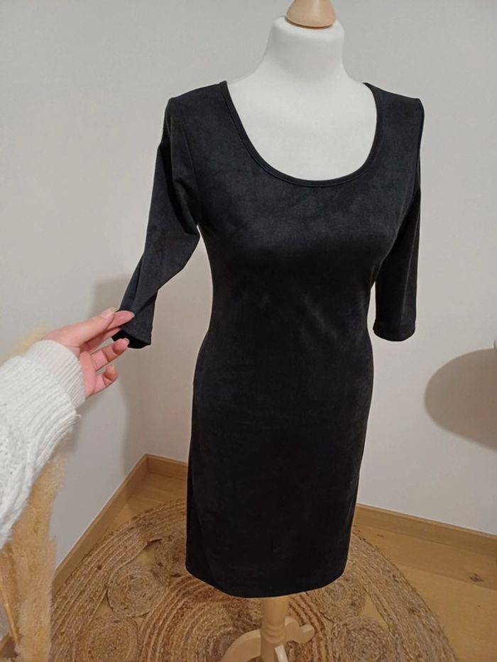 Robe noire chic en suédine SHK Mode taille XS/S 34/36 - photo numéro 5