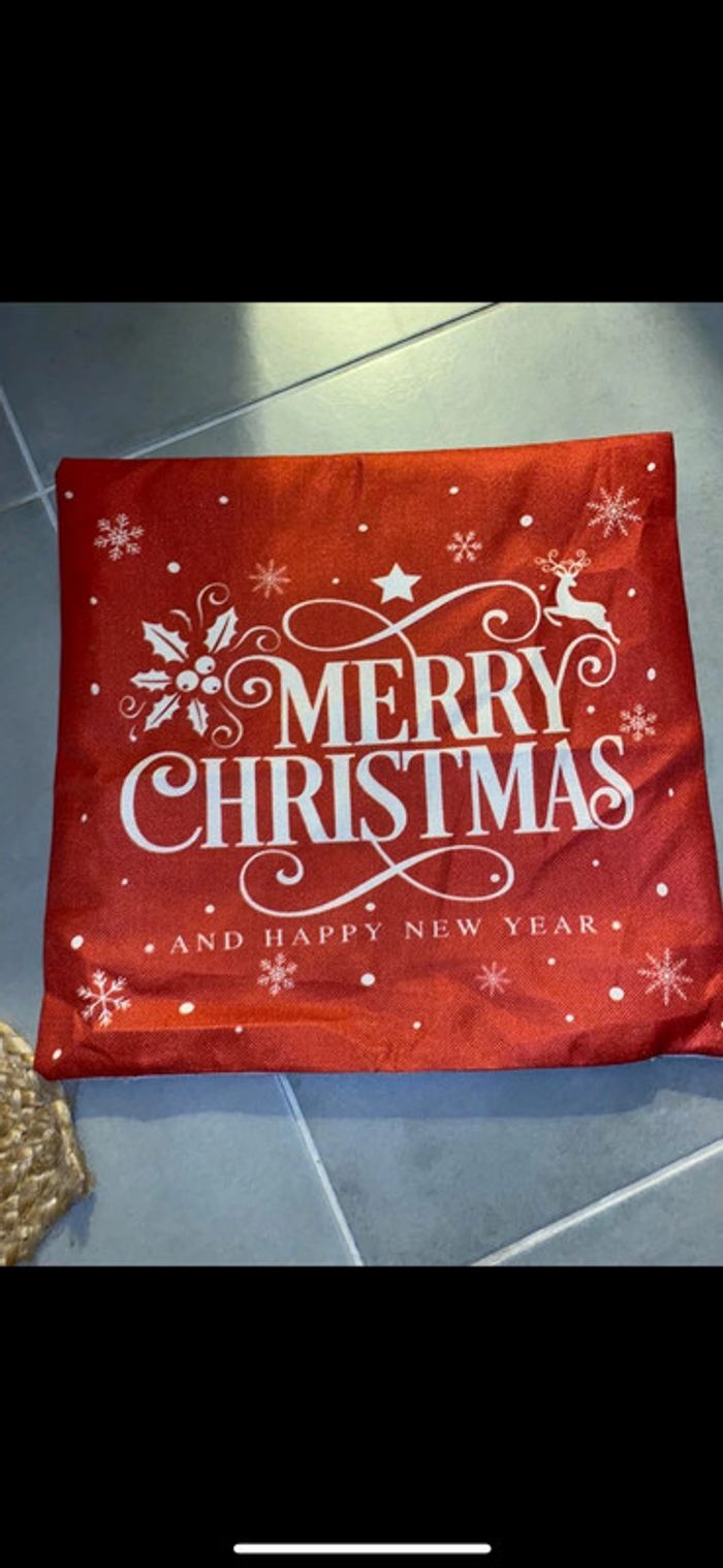 Lot de 2 housses de coussin de Noël neuves - photo numéro 4