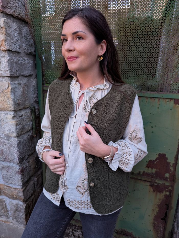 Gilet sans manche Quimper moumoute kaki
Taille unique - photo numéro 3