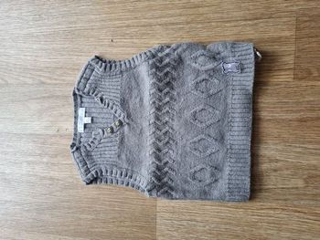 Pull sans manches en maille torsadée - Kitchoun