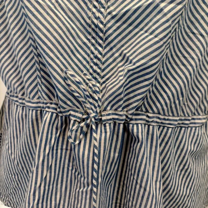 Top sans manches rayé blanc et bleu coton T44 Rayures - Comptoir des cotonniers Pleplum cintré A414 - photo numéro 6