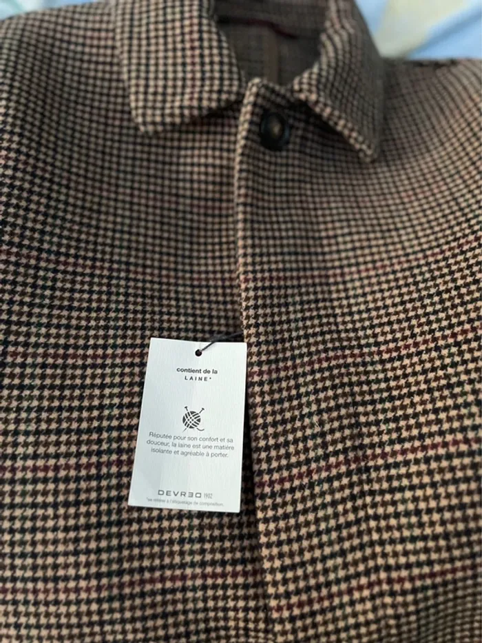 Pardessus pied de puce caramel taille XS marque devred - photo numéro 3