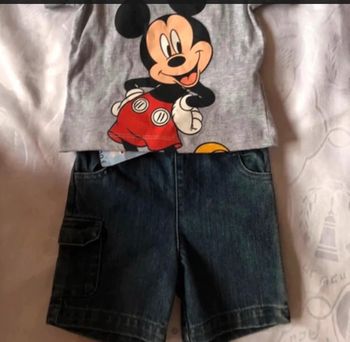 Ensemble Mickey bas marque bebe rêve neuf taille 6 mois