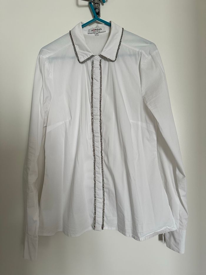 Chemise blanche à strass - photo numéro 4