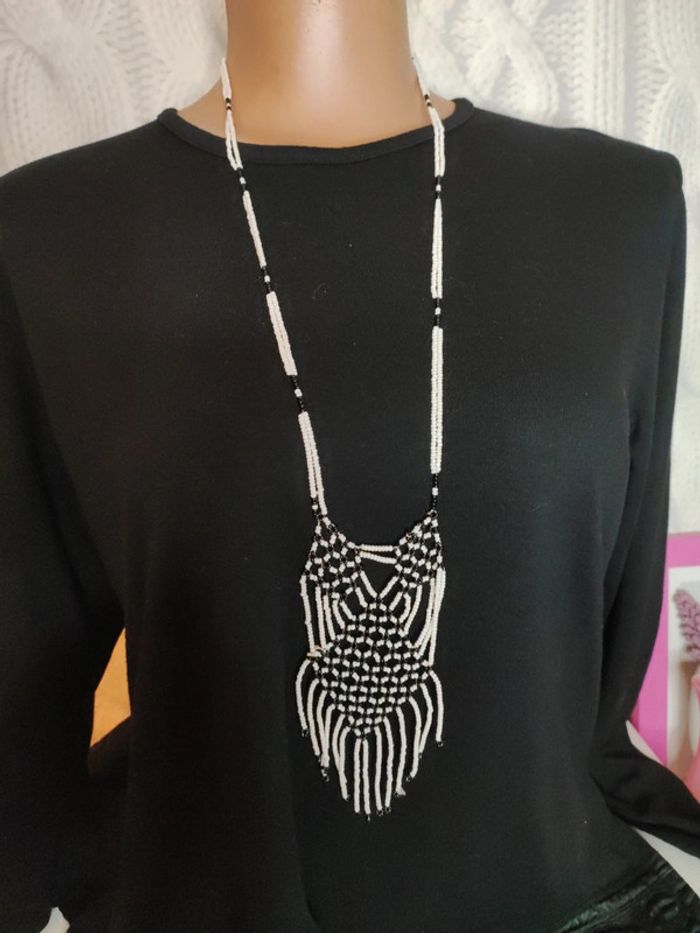 Sautoir perles de rocaille - photo numéro 2