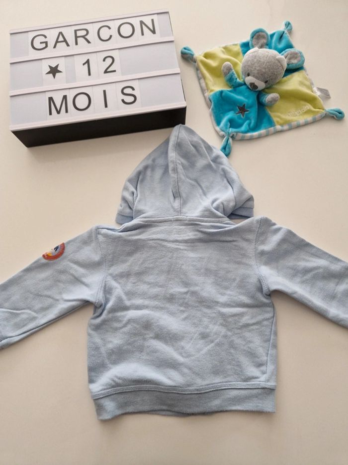 Veste zippé bleu ciel 12m - photo numéro 3