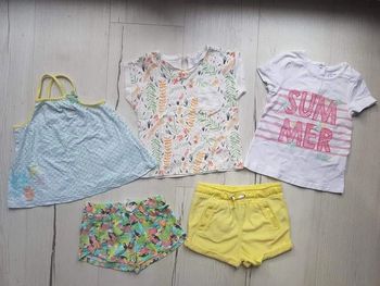 Lot de 5 articles fille été 18 mois mango orchestra