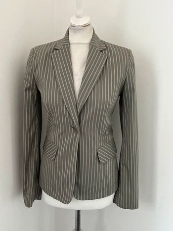 Veste rayée cintrée gris taupe étam S