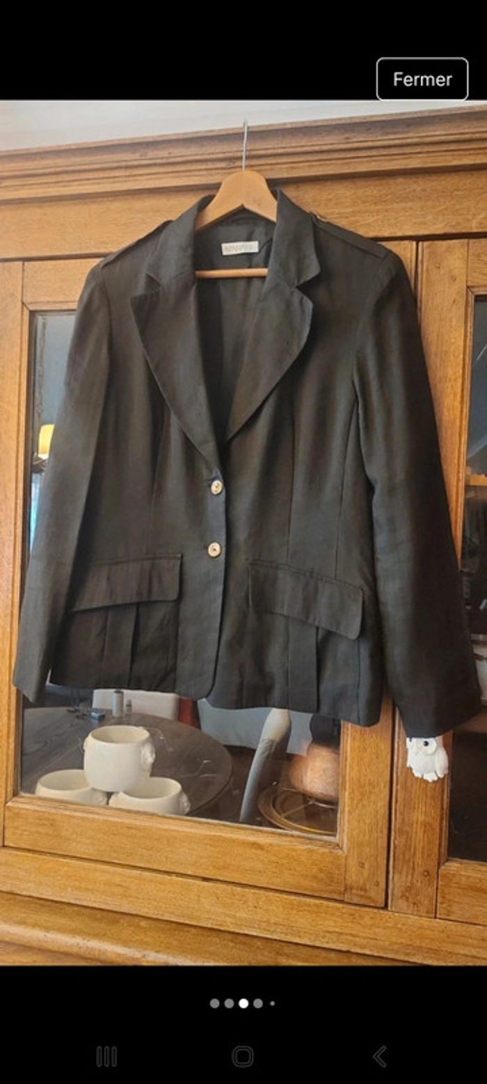 Blazer Apanage be/fr 40 en lin en parfait état - photo numéro 3