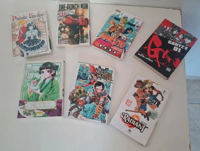 lot 7 mangas - tome 1 - naruto gantz radiant one puch man - photo numéro 2