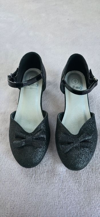Chaussures de fête / Escarpins noirs pailletés Gémo - T33 - Très bon état
