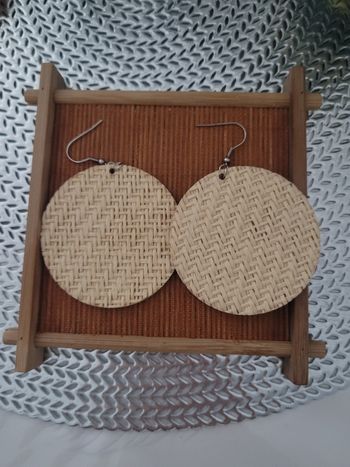 Boucles doreille ronde osier