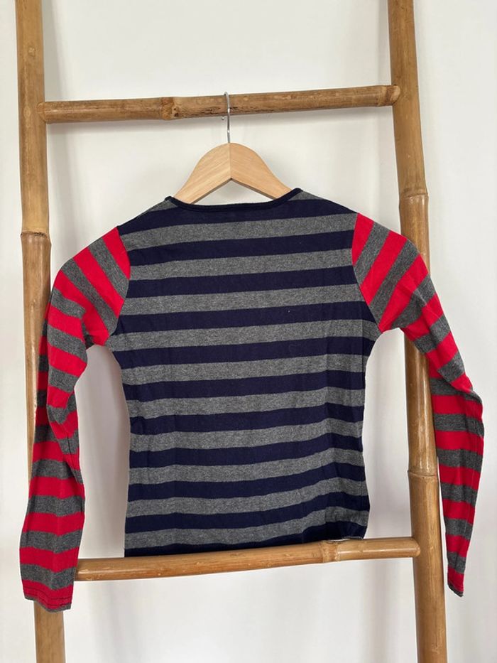 t-shirt manches longues à rayures taille 10 ans - photo numéro 5