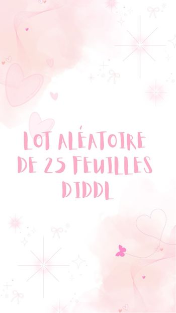 Lot de 25 feuilles Diddl
