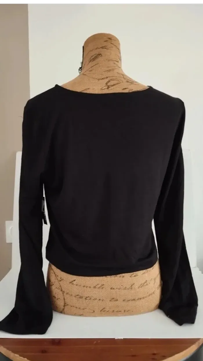 Top haut Tee shirt court noir taille xl Ardene - photo numéro 6