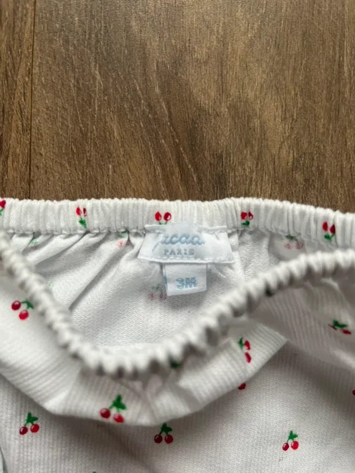 Bloomer culotte short bébé jacadi motif cerise - photo numéro 2