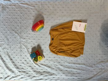 teeshirt manches longues moutarde 4 ans kiabi