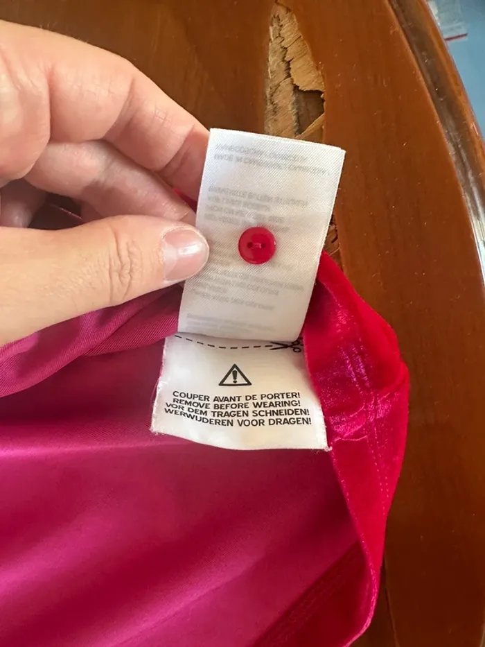 Robe fille en velours, rose taille 23 mois - photo numéro 3