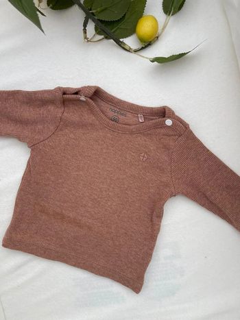 T-shirt Noppies bébé unisexe côtelé taille 50 cm comme neuf