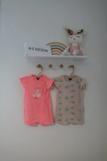 Lot barboteuses été fille Kiabi 6 mois