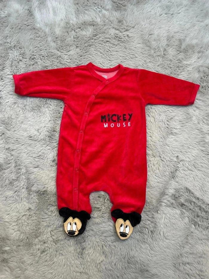 Pyjama 1 pièce velours Mickey mouse