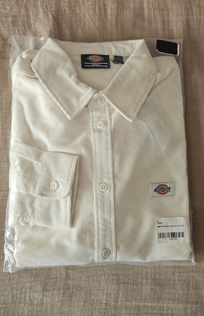 Chemise / surchemise Dickies Wilsonville velours côtelé blanc crème – taille S neuve - photo numéro 10
