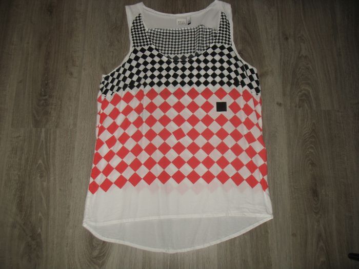 DÉBARDEUR BLANC A MOTIFS NOIR ET ROUGE "TREND BY MISS CAPTAIN" - TAILLE 42 - n°04