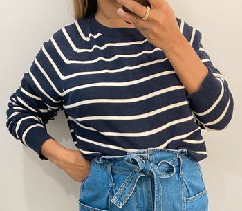 Superbe Pull Marinière Taille L