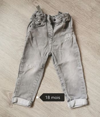 Pantalon jean fille 18 mois