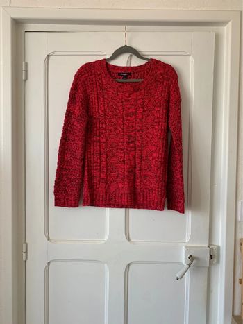 Pull d’hiver tricoté rouge/bordeaux femme - Taille S Jennyfer