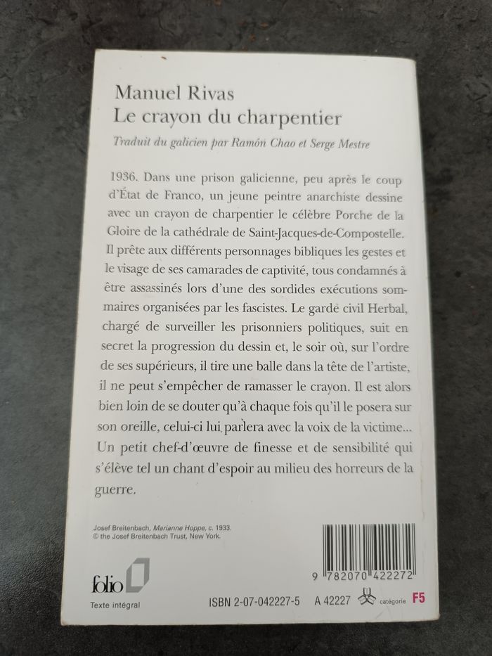 Le crayon du charpentier - Manuel Rivas - photo numéro 2