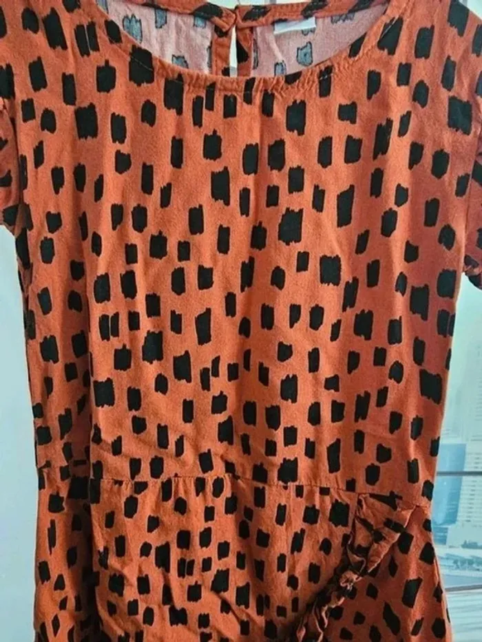 Robe brique avec motif noir taille 98/104 cm - photo numéro 7