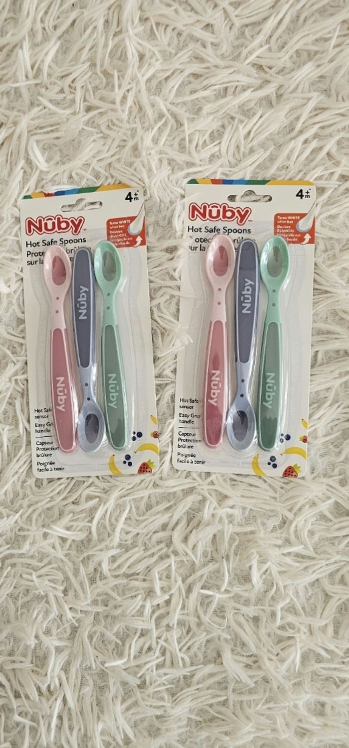 Lot de 6 cuillères anti brûlures Nûby Neuf