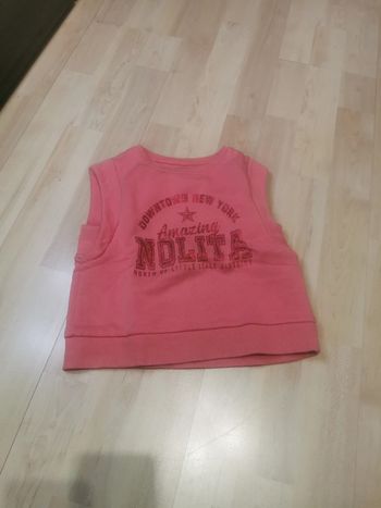 Haut sans manches matière sweat taille 3 ans