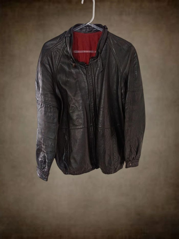 Veste en simili cuir Xl