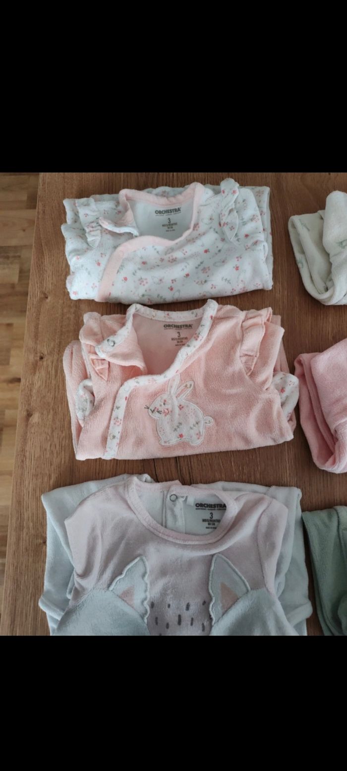Lot pyjamas bébé fille 3 mois - photo numéro 2