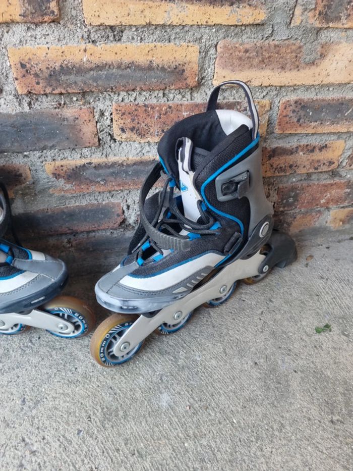 Roller gris et bleu - photo numéro 3