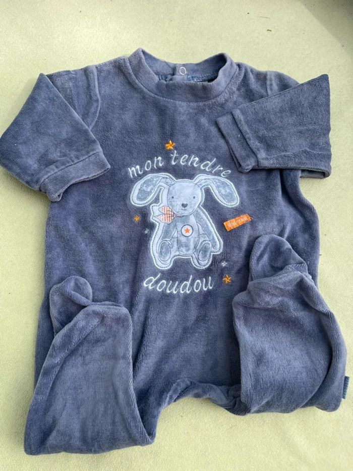 Pyjama absorba 6 mois bleu marine - photo numéro 2