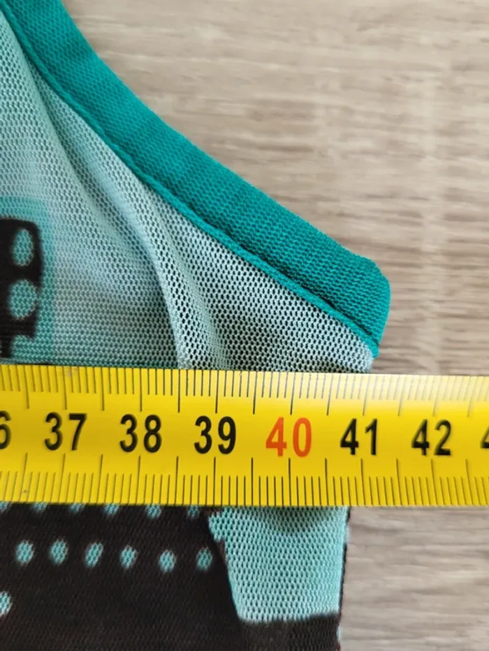 Débardeur à motifs marron beige et bleu turquoise La Redoute Taille 1 ou 36 - photo numéro 11