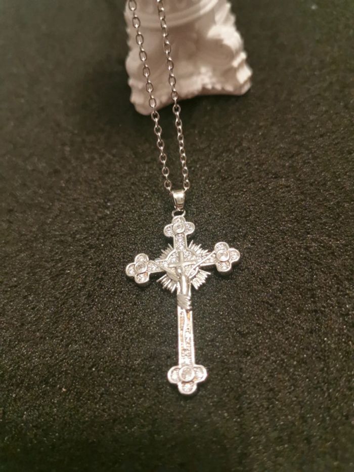 Collier et pendentif spirituel croix chrétienne - photo numéro 2