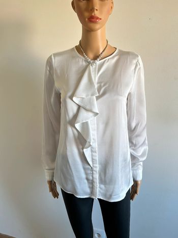 Blouse blanche satinée à manches longues Kookai taille 36 jamais portée