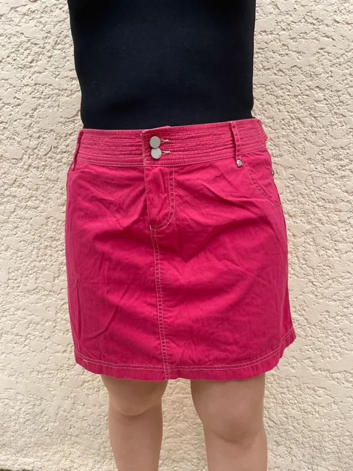 Jupe rouge style jean