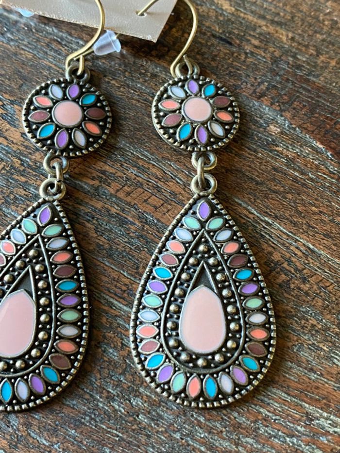 Boucles d’oreilles colorées - photo numéro 3