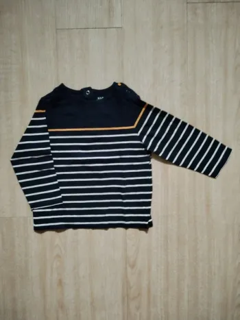 T-shirt manches longues rayé 2 ans