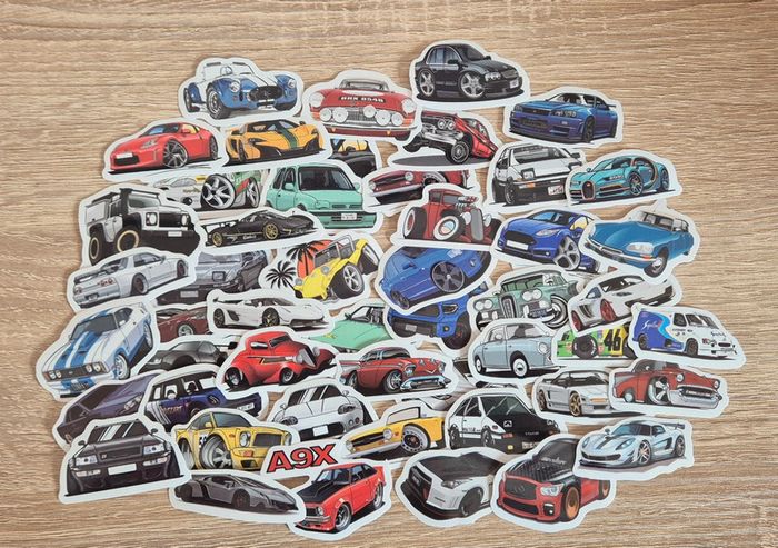 Lot de 50 autocollants Voitures - photo numéro 4