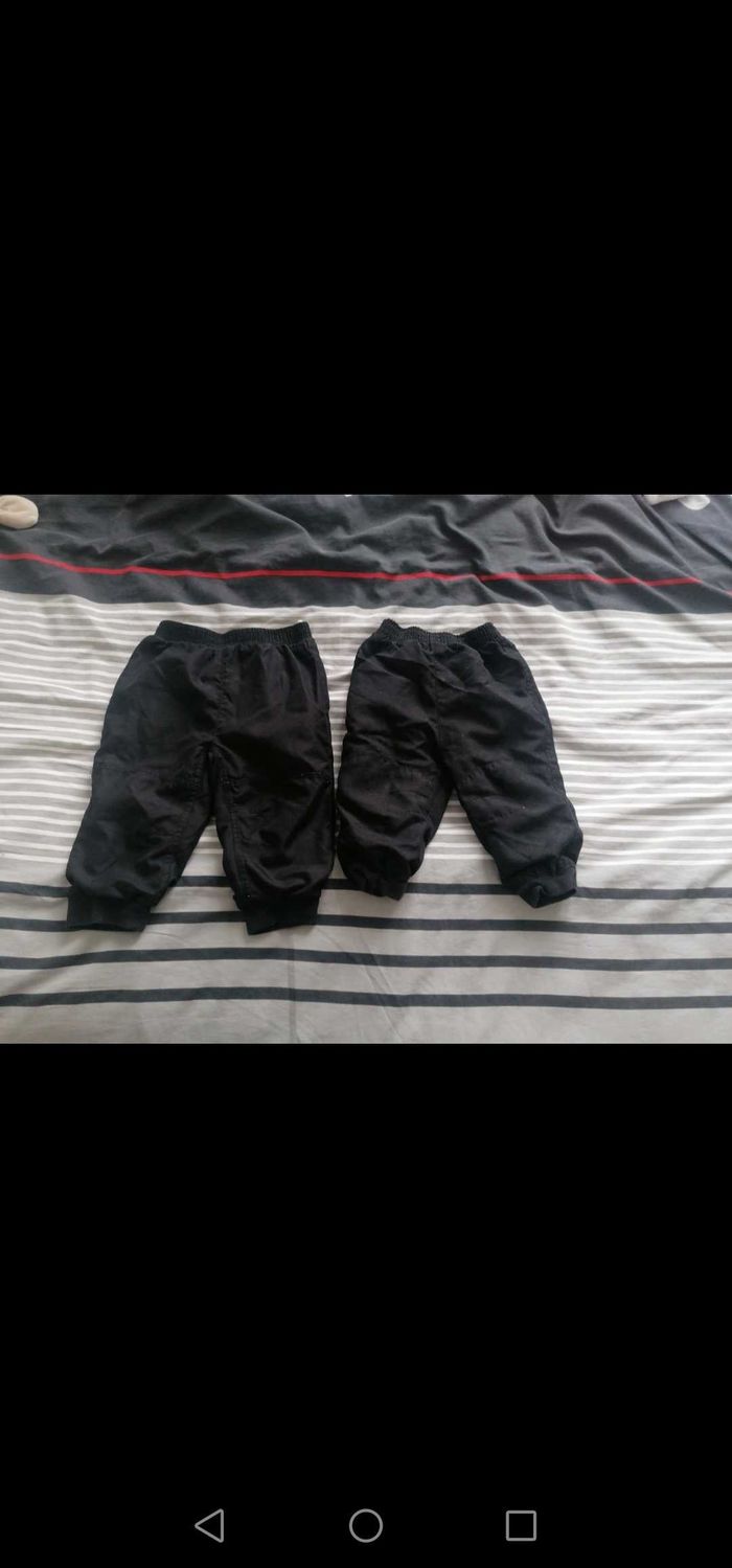 Lot 2 pantalons en toile doublé