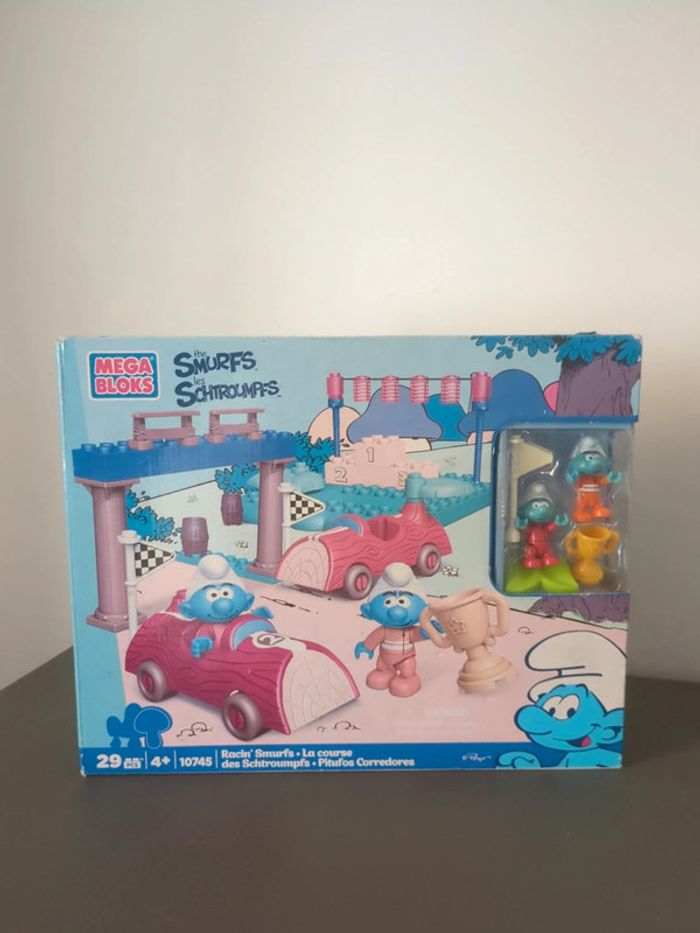 mega bloks les schtroumpfs la course