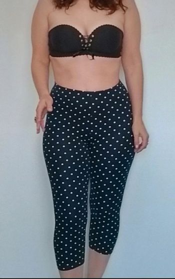 Leggings court à pois intemporel taille 36