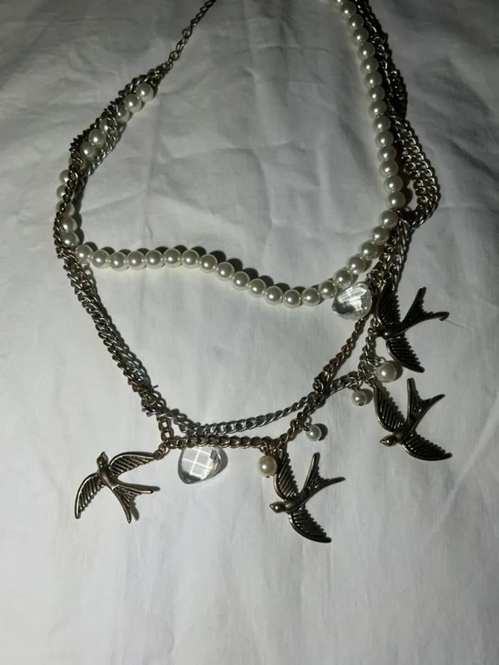 Collier à perles blanches - photo numéro 2