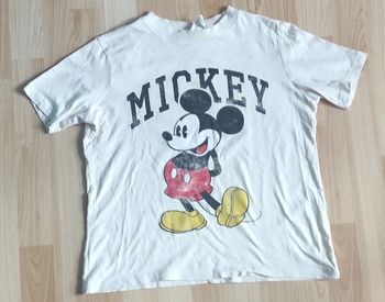 T-shirt Mickey H&M beige vintage XS